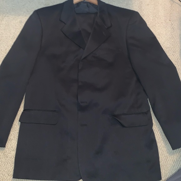 Vanetti Satin Suit size 44L pants 38/31 - Picture 1 of 4